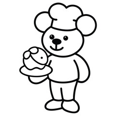 vector illustration of a cartoon chef