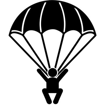 Creative details Skydiving parashoot icon vector illustration 