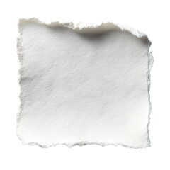 Torn piece of paper close up on white background