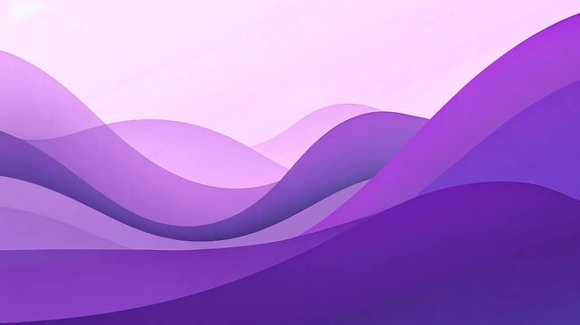 Abstract purple background with waves, flowing wave line, gradient, smooth curve lines create a moving pattern, animation