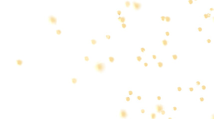 Abstract Gold Confetti on White Background