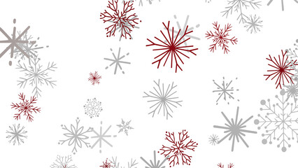Snowflake Bliss: Striking 3D Illustration Showcasing Falling Holiday Snowflakes