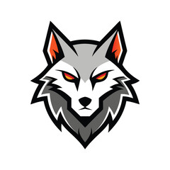 wolf head mascot logo vector illustration