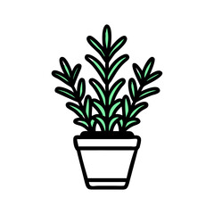 Stylized Green Grass Blades on Black Background Design