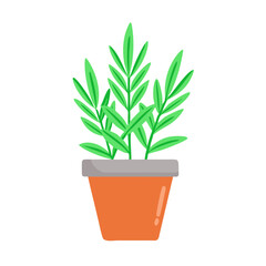 Cartoon Potted Plant, Home Decoration, Interior Design