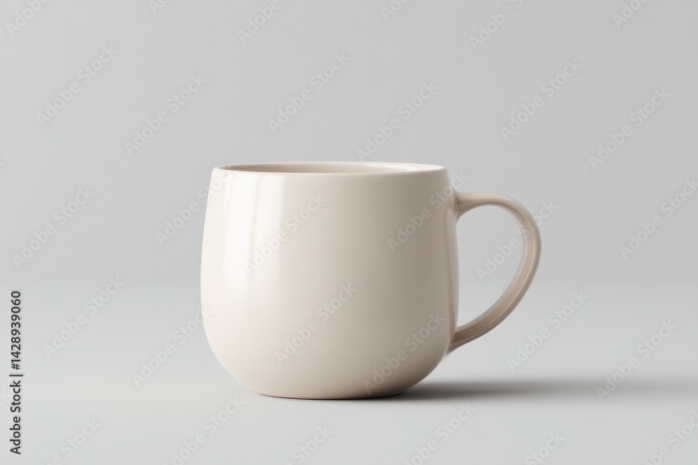 Poster clean image showcasing minimalistic empty mockup for mugs or cups on plain background