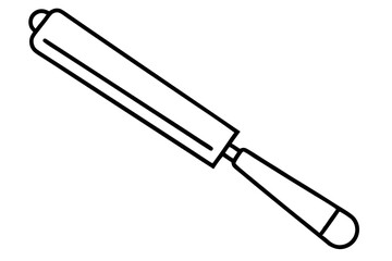 Sculpting Tool Line Art Vector Illustration