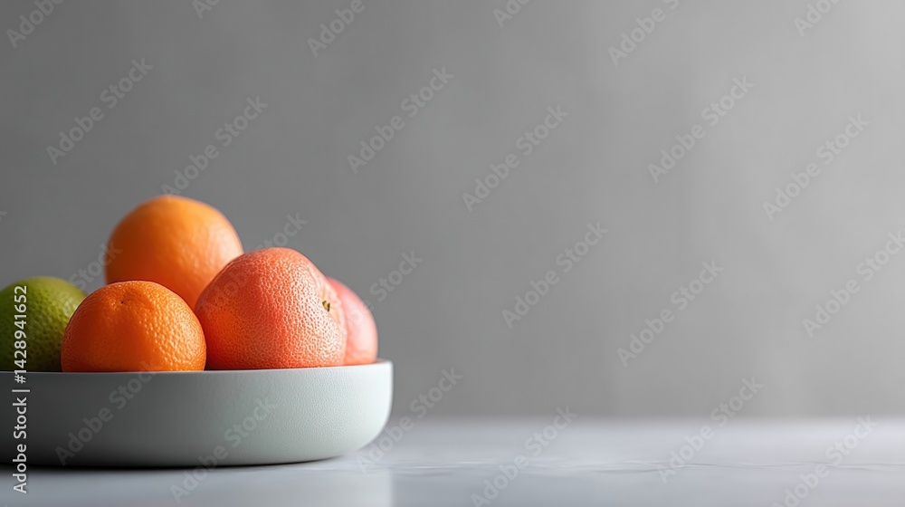 Poster minimalistic composition featuring various gmo-free products elegantly displayed with ample copy spa