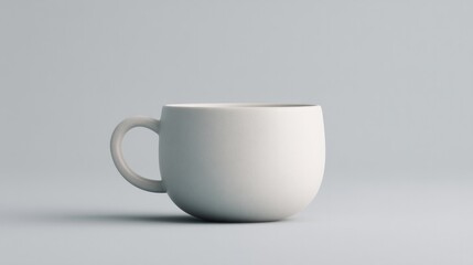 Fototapeta premium minimalistic mockup displays featureless coffee cup against plain backdrop