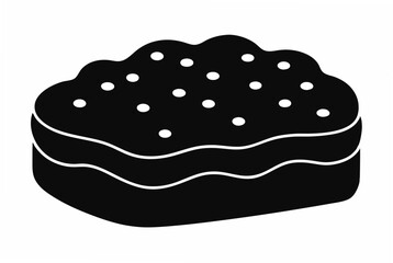 Sponge For Watercolor Silhouette Vector Illustration