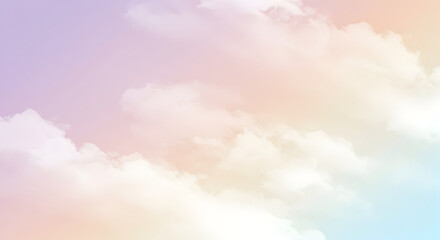 Fototapeta premium Pastel Clouds In The Sky At Sunrise In Soft Color Tones