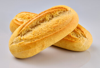 Baguette Broetchen, Brot, Brötchen, isoliert, Weizen, 
