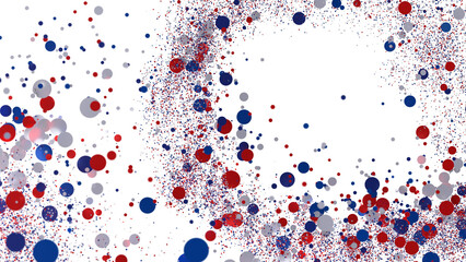 Confetti - White banner with colorful Confetti.