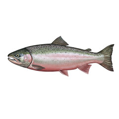 Obraz premium Realistic Salmon Fish Full Body
