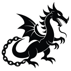 black and white dragon