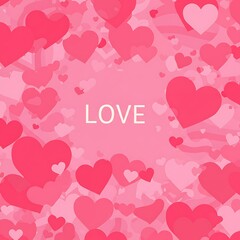 Pink Hearts Burst: A Love Celebration AI Generated