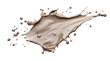 Chocolate Splash Isolated on White Background