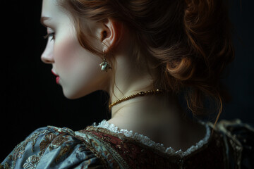Beautiful woman during the renaissance era 