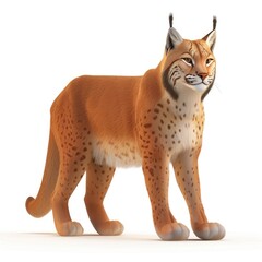 Detailed illustration of a Eurasian lynx.