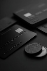 close-up of diverse banking products on clean surface with minimal layout