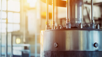 Close-up view of a thorium nuclear reactor component Generative AI