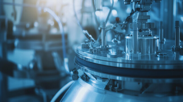 Close-up view of a thorium nuclear reactor design Generative AI