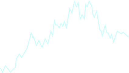 Data line graph with black zigzag style emphasizing market instability and sudden shifts.