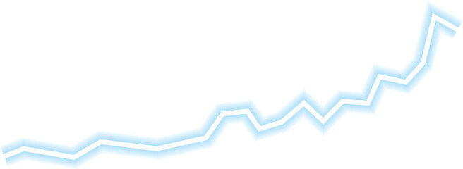 Zigzagging financial line rendered in neon, reflecting variable market data.