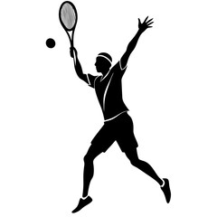 tennis player vector