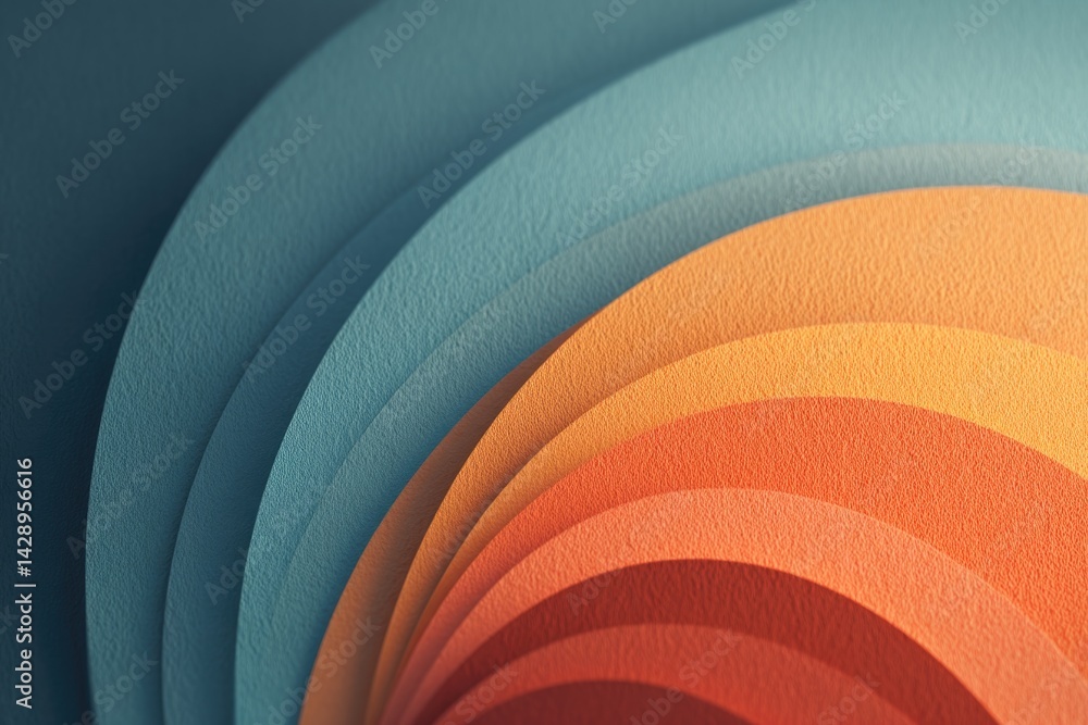 Aufkleber drone-shot aerial view showcasing multicolored abstract shapes and patterns seen from top-down persp