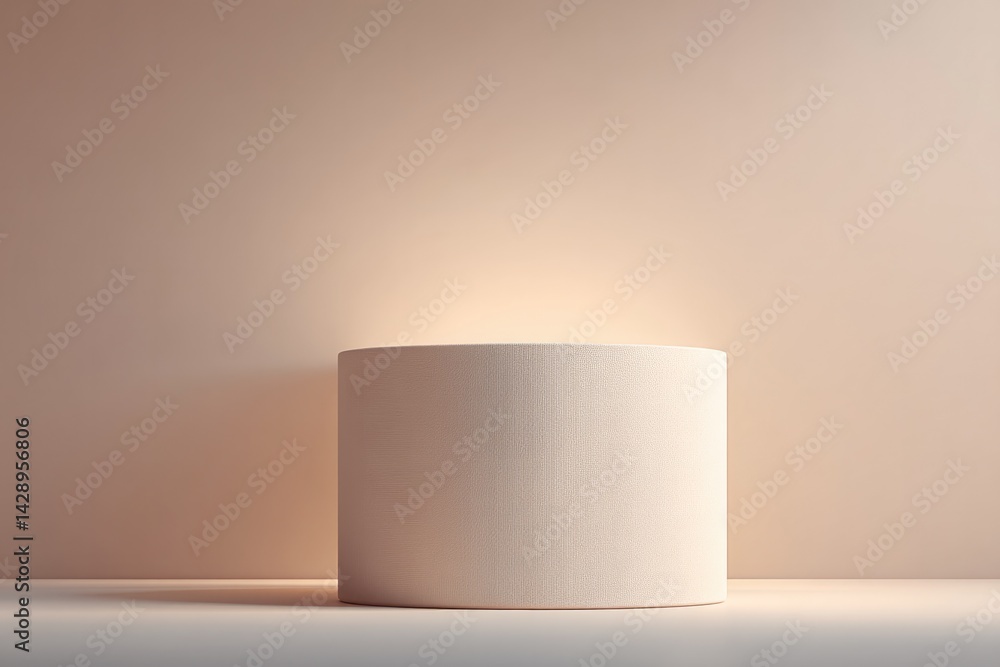 Poster empty podium for food with minimalistic setup