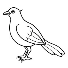 Fototapeta premium Hand drawn bird vector for kids, Colorful Cute Bird illustration for kids.