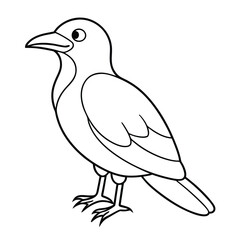 Obraz premium Bird coloring page outline vector white color white background
