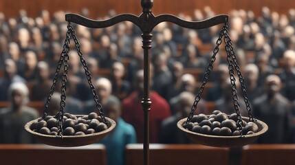 Symbol of Justice: Scales Representing Equality and Balance in Society