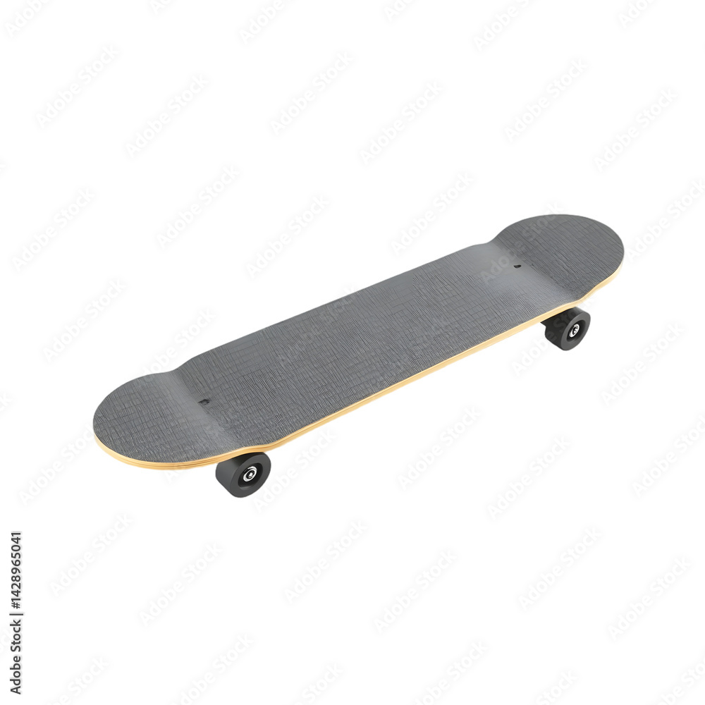 Poster skateboard deck design, perfect for athletes and hobbyists, 3d render showcases a lightweight board 