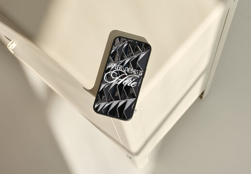 Mockup Showing Smartphone on a Light Surface