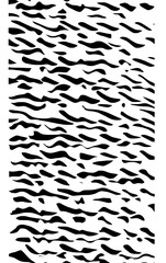 Flowing patterns create an artistic impression of waves in black and white on a textured canvas that captivates the eye