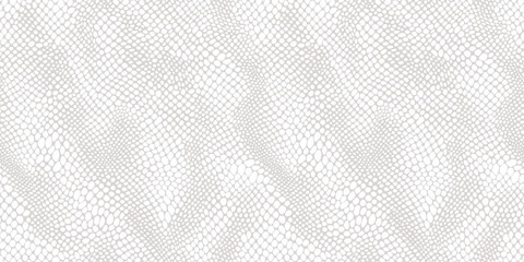 Snake skin vector seamless pattern. Subtle gray and white background with spots, dots. Animal skin texture, reptile pattern, lizard, cobra, python leather. Repeated organic geo design for decor, print
