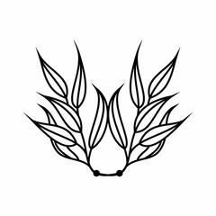 cool simple leaf symbol icon logo