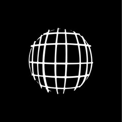 Creative design of an abstract globe illustration emphasizing interconnectedness in a modern context