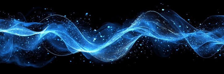 Abstract Blue Wave of Energy