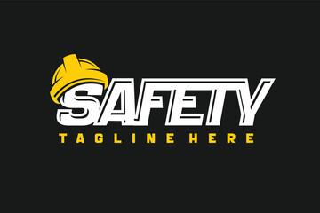 safety construction logo, safety lettering logo