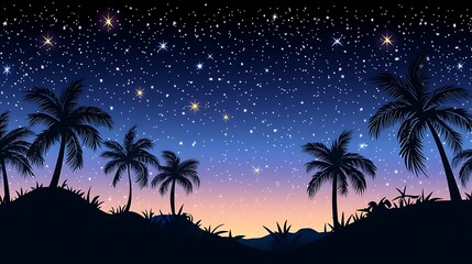 Starry Night Palms
