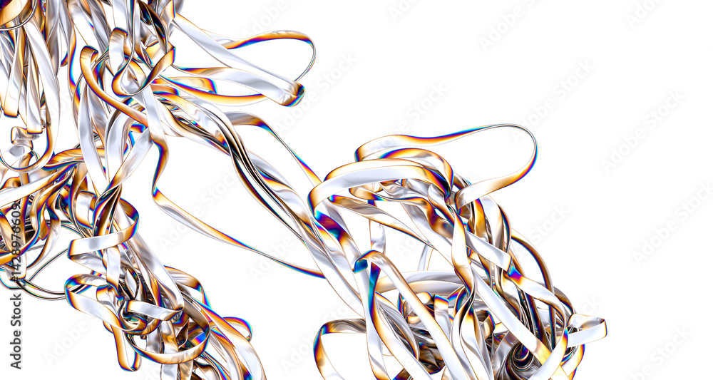 Poster Chromatic Extravaganza: A Dazzling 3D Display of Colors