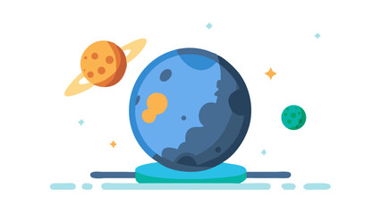 moon in space, icon