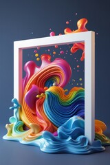 Modern abstraction of volumetric waves attracts attention with its fluidity and brightness