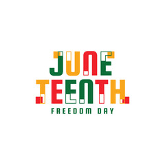 Juneteenth Freedom Day Celebrating African American History and Liberation Day Typography