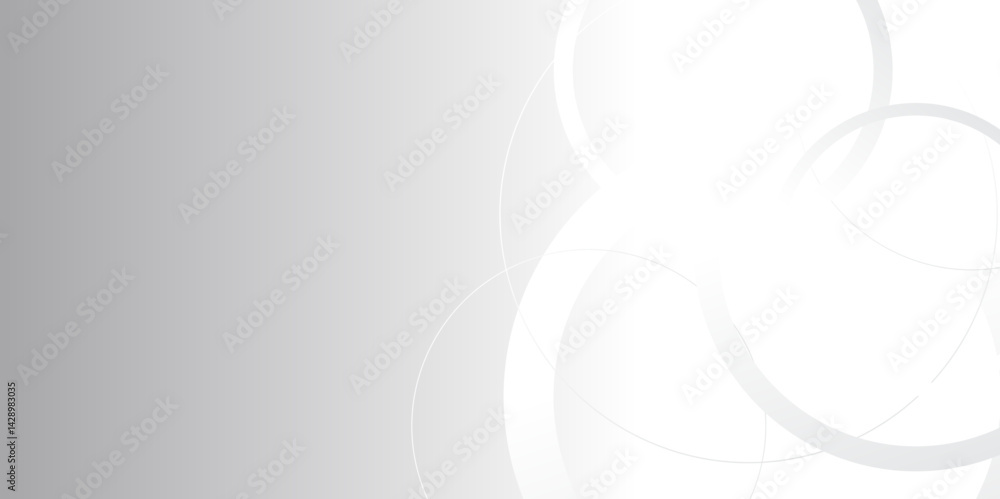 Poster Abstract background with circle white abstract geometric background with soft light white paper circles in design .Gray abstract. Modern design background for report and project presentation template.