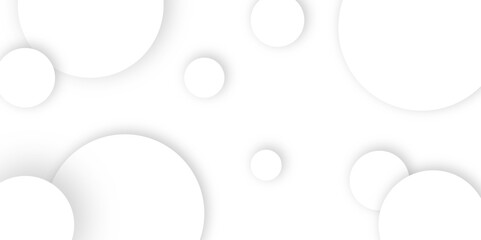 Abstract background with circle white abstract geometric background with soft light white paper circles in design .Gray abstract. Modern design background for report and project presentation template.