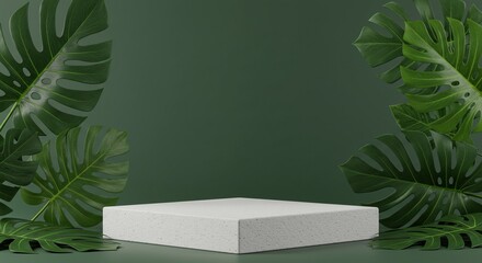 The empty stage is ready for your product display montage, summer vacation background concept.